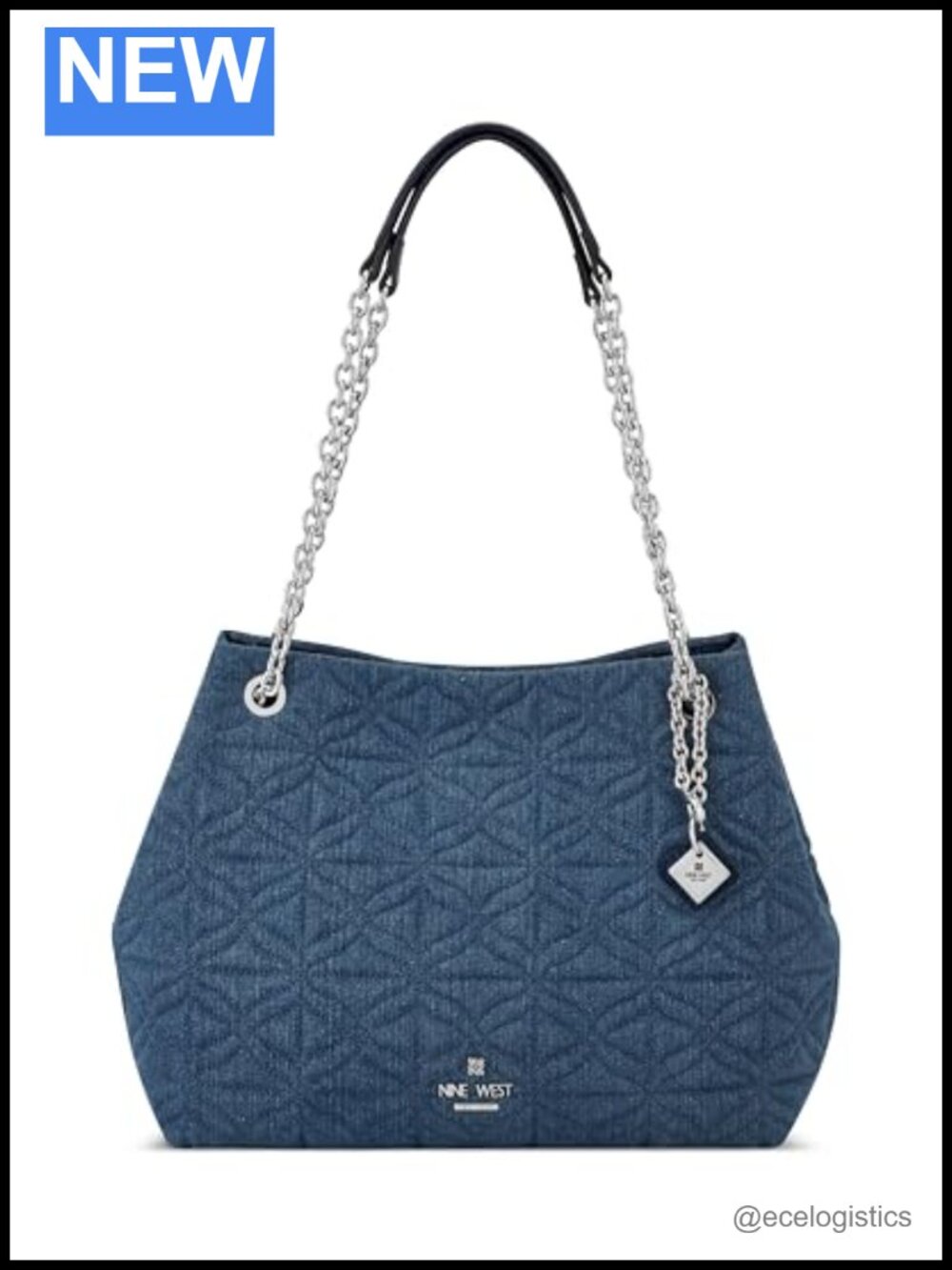 Triple Compartment Shoulder Bag Faux Leather Satchel